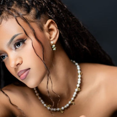 Celestial Garden Necklace with Bella Earrings Pearl Set