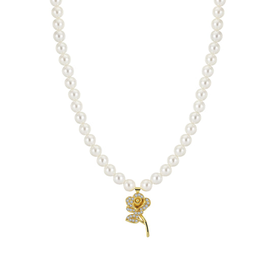 Eternal Rose Pearl Necklace