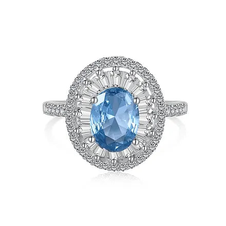 Natural Topaz Blue Ring