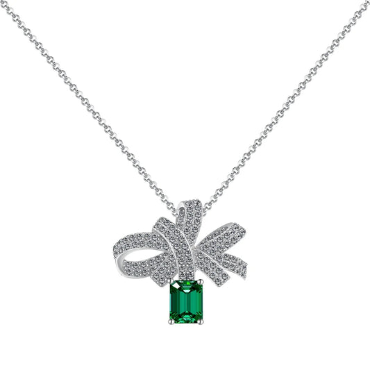 Bowknot Emerald Necklace