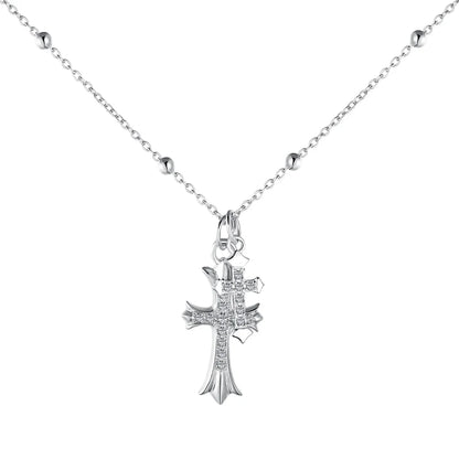 Double Cross Necklace