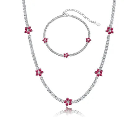 Small Pink Flower Gems set