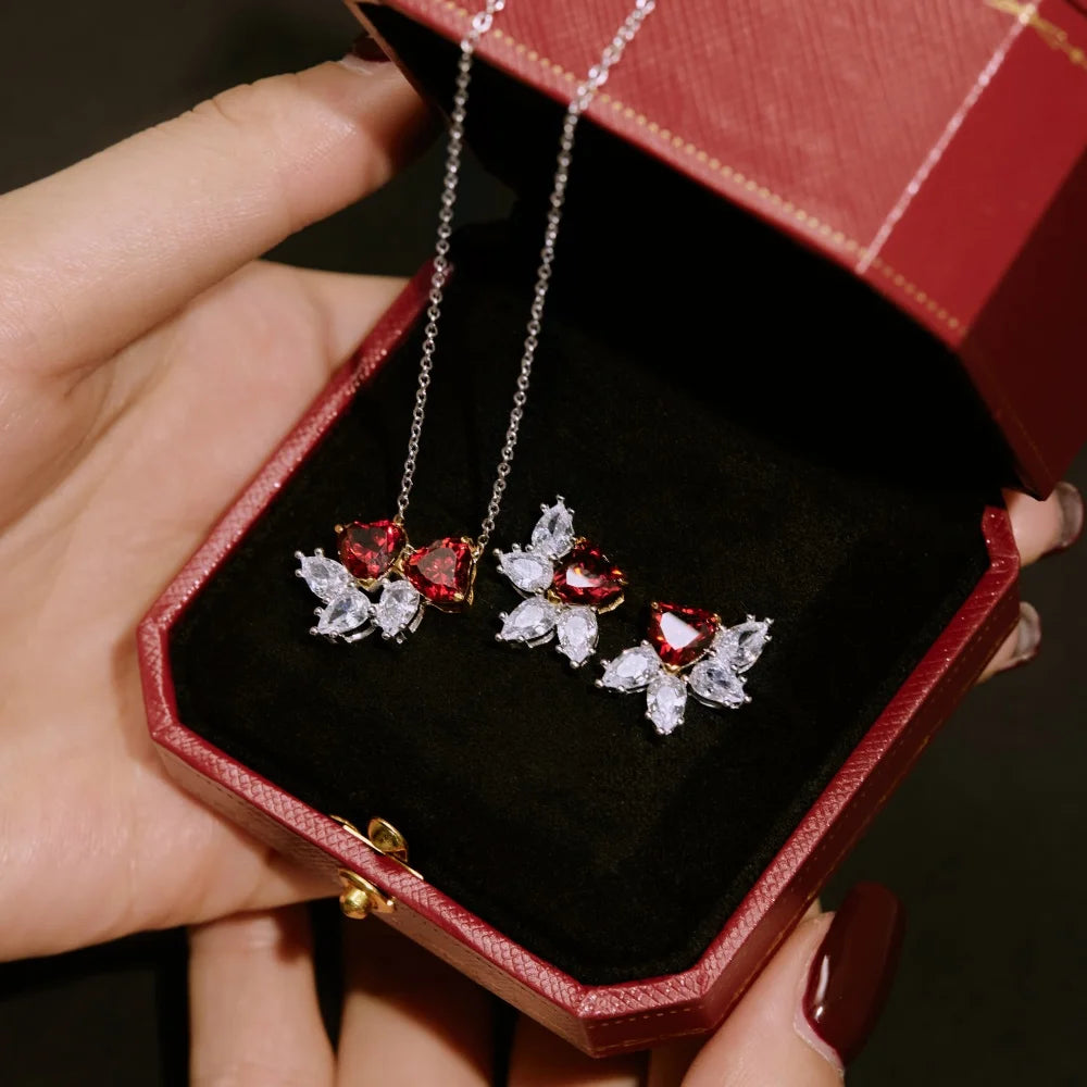 Red Twin Hearts Set