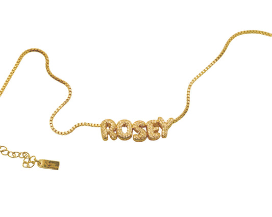 Custom 3D Bubble Letter Necklace