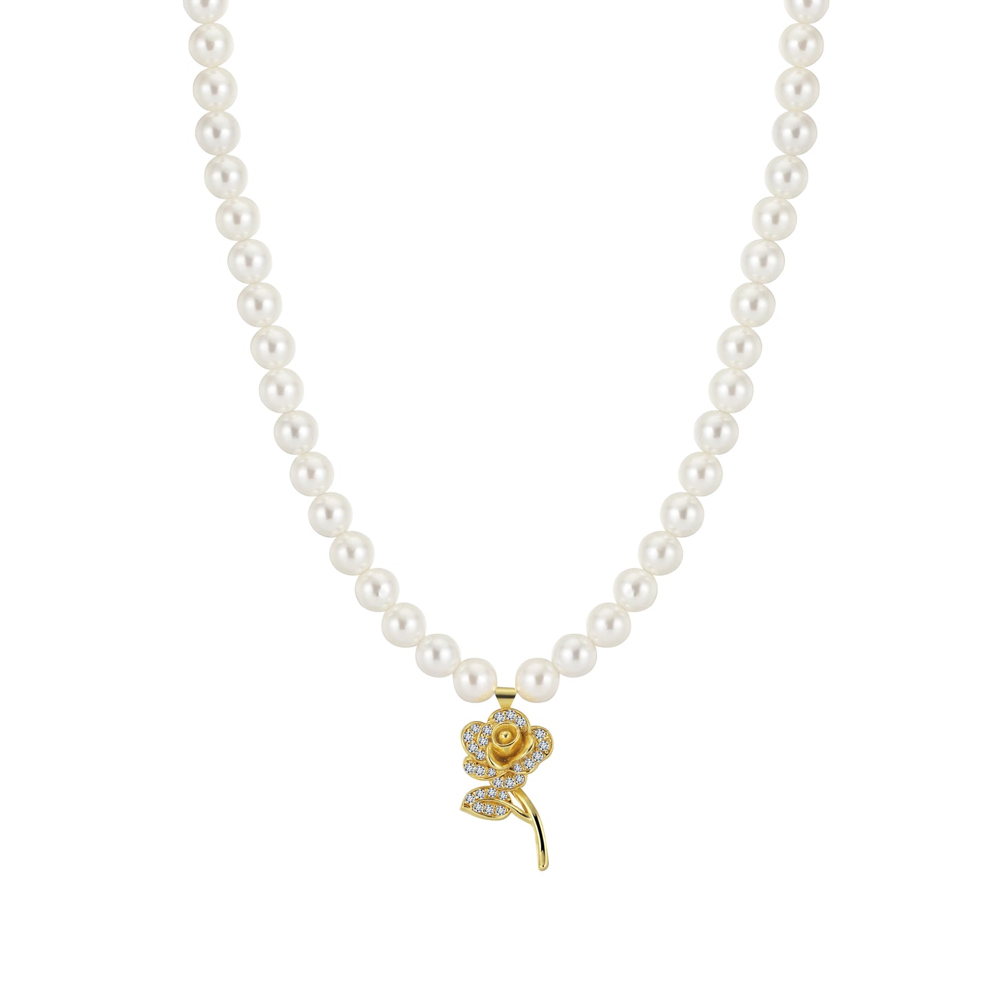 Eternal Rose Pearl Necklace