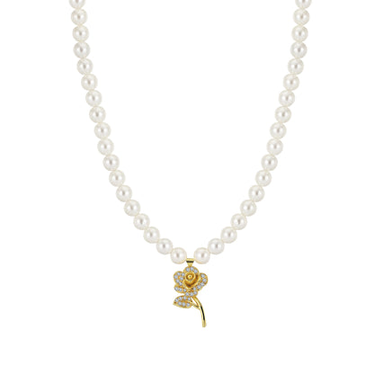 Eternal Rose Pearl Necklace