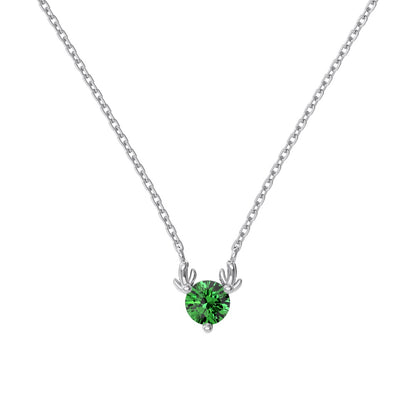 Green Reindeer Necklace