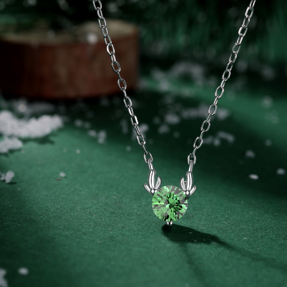 Green Reindeer Necklace