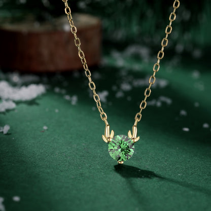 Green Reindeer Necklace